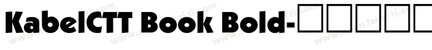KabelCTT Book Bold字体转换